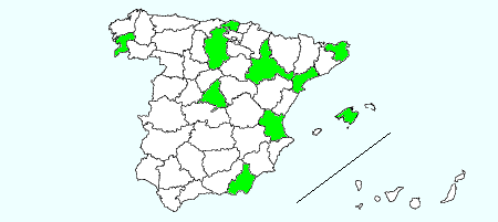 Provincias de España con un Beers&Blogs convocado