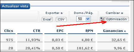 Cambiar a Optimizacion