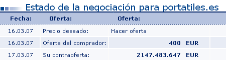 Negociacion del dominio Portatiles.es