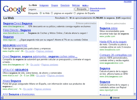 Seguros en Google