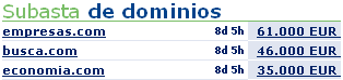 Subastas de dominios premium