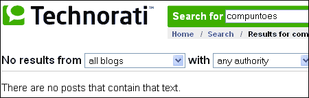 Compuntoes todavia no aparece en Technorati